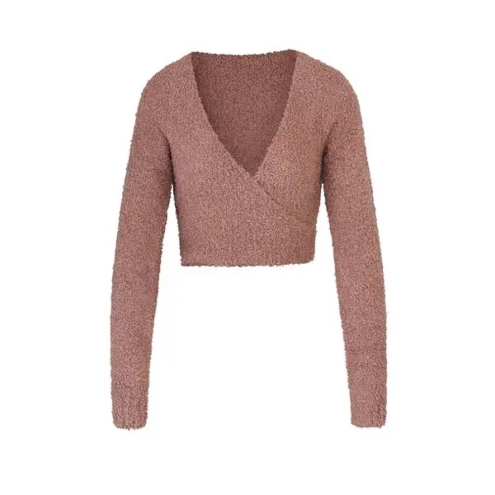 SKIMS rose clay Cost wrap top XL